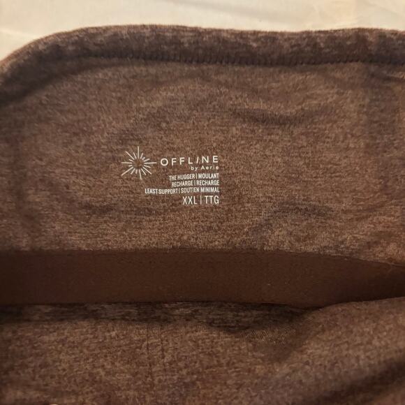 OFFLINE By Aerie The Hugger Longline Racerback Sports Bra Brown Sz XXL - Picture 3 of 7